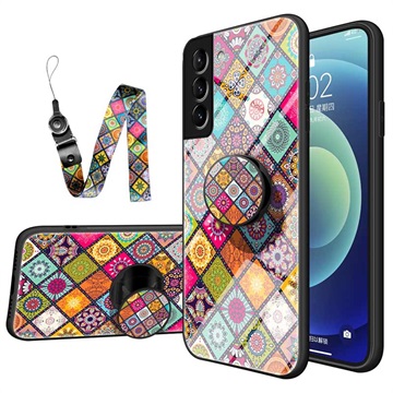 Pevný vzorec Samsung Galaxy S22 5G Hybridní pouzdro - barevné mandaly