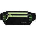 Lightweight Running Belt Bag with Reflective Strip and Zipper Pockets - 7.2"