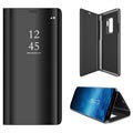 Luxusní série Zrcadlový pohled Samsung Galaxy S9+ Flip Case - černá