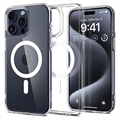 iPhone 15 Pro Spigen Ultra Hybrid Mag pouzdro - Bílá / Čirá