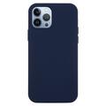 iPhone 15 Pro Liquid Silicone Pouzdro - Tmavě modrá