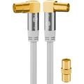 Goobay Úhlové Anténou Kabel - 135dB - 2m - Bílý